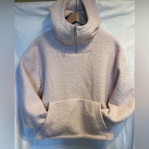 BooHoo Man oversized Raglan Cotton Candy Pink sweatshirt with zipper Med